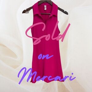 ALO Yoga Magenta Crush Charmed Tennis Dress NEVER WORN